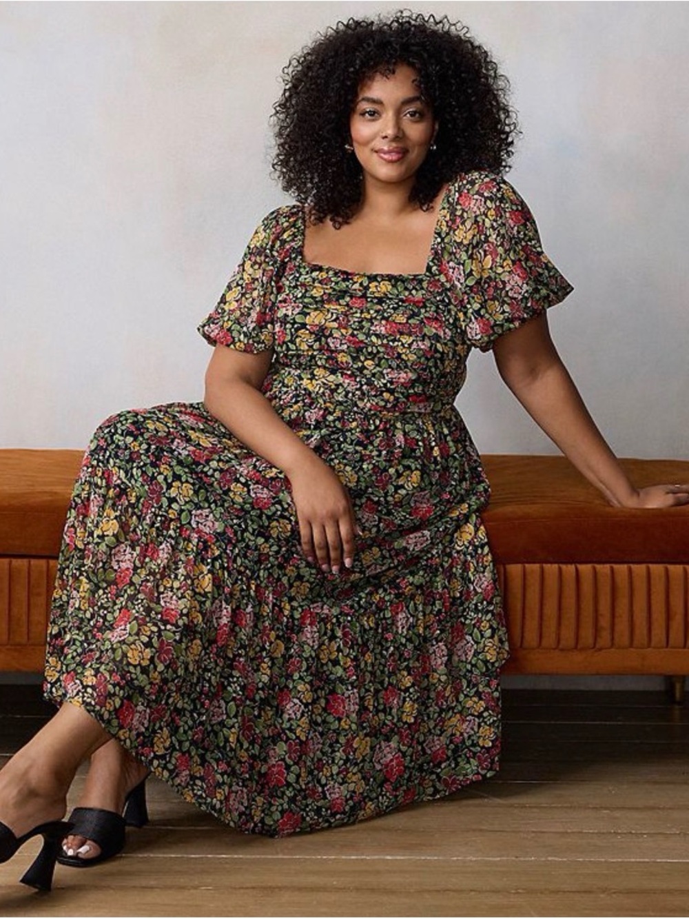 NEW…LC Lauren Conrad Floral Square-Neck Maxi Dress